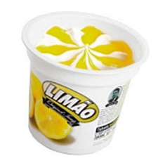 Limoen ijs beker met logo