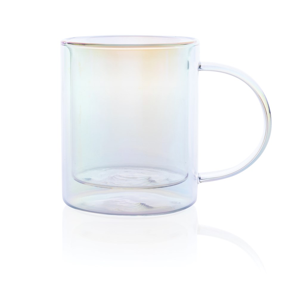 Mug double paroi en verre électroplaqué - RHETTA - Objets Publicitaires ALVS