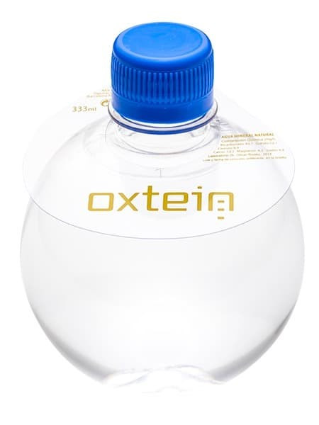 Waterflesje rond | 330 ml | 1 kleur PVC neck label | Gekleurde dop