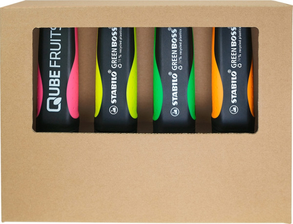 STABILO GREEN BOSS Desk-Set for 4 highlighter