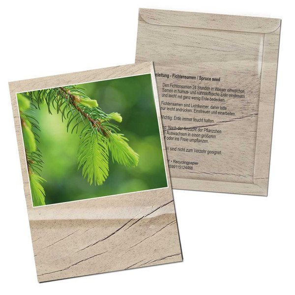 Mini zaadzakje - standaard uitvoering - sparrenhout