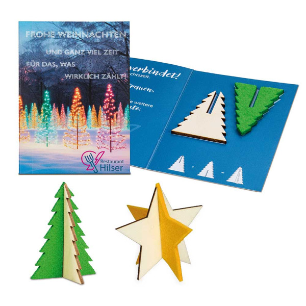 Mini vilt kerstkaart