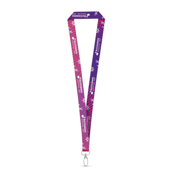 MANILA. Sublimatie lanyard van polyester met karabijnhaak