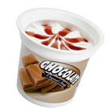 Chocolade ijs beker met logo