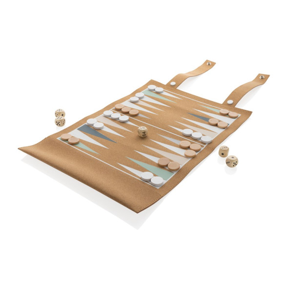 Britton kurk opvouwbare backgammon en damspel set